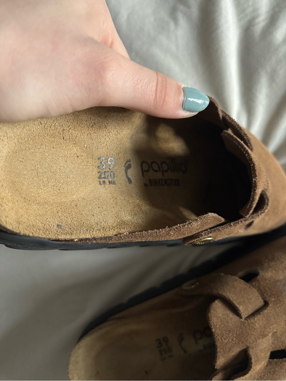Papillio Birkenstock Platform Brown Suede Clog - Picture 3 of 6